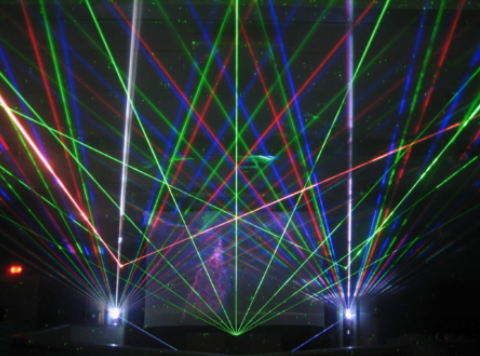 leje af laserlys til fest