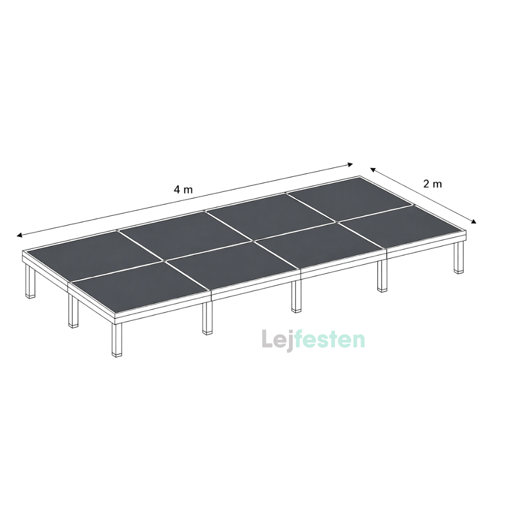 scene udlejning på 4x2m